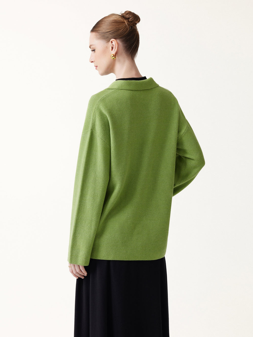 Merino Blend Peaked Lapel Long Sleeve Belted Cardigan with Pockets