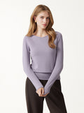 ProWarm V-Neck Long Sleeve Banded Hem Top