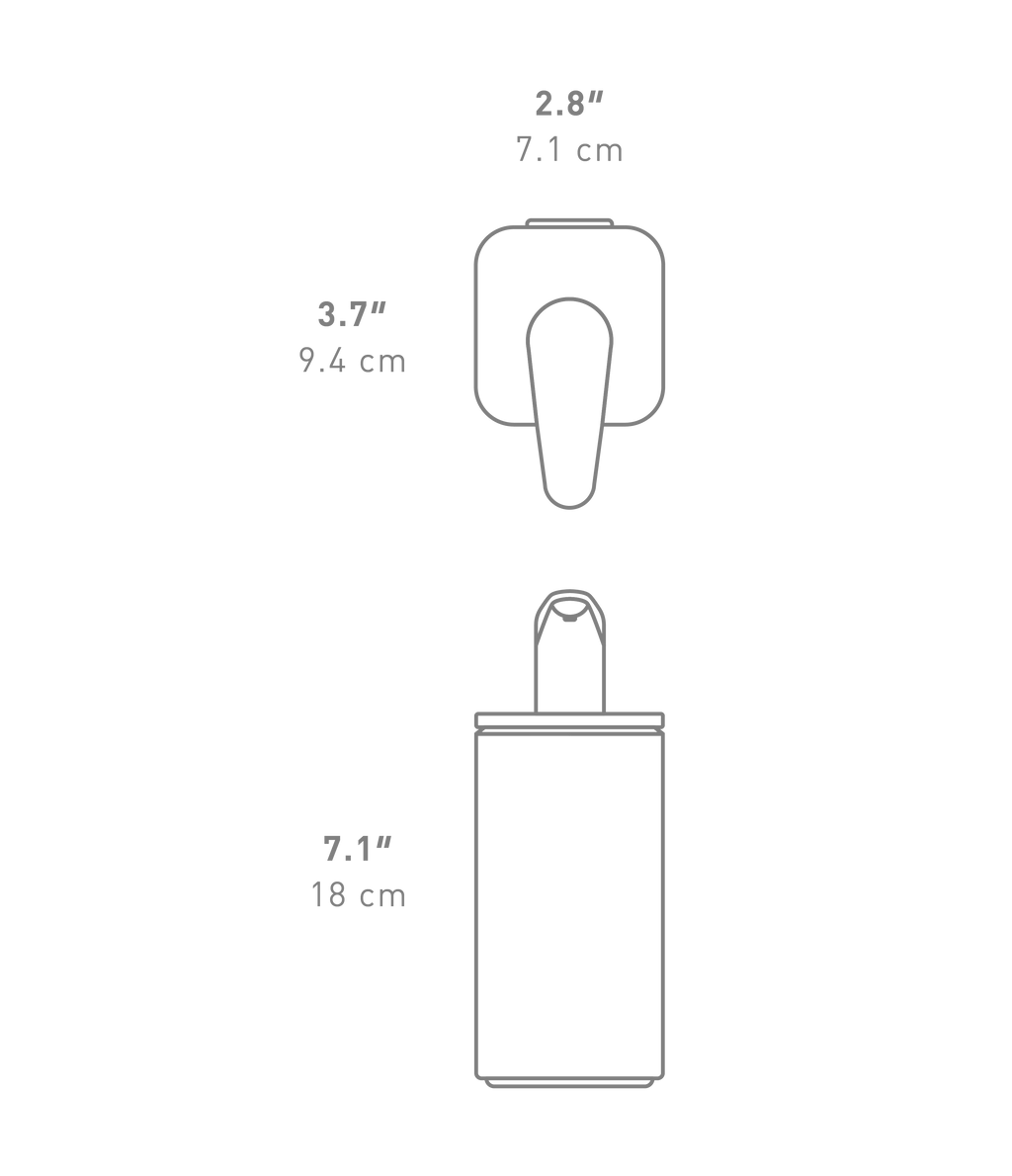 10 oz. Pulse Pump dimensions