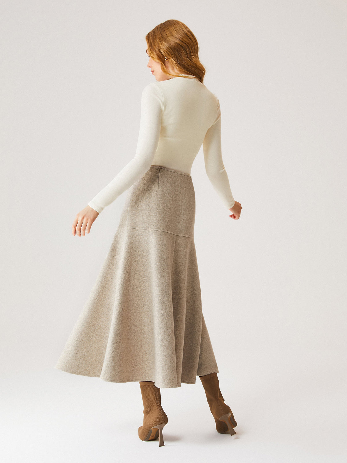 FuzzLuxe Mid-Rise Circle Midi Skirt
