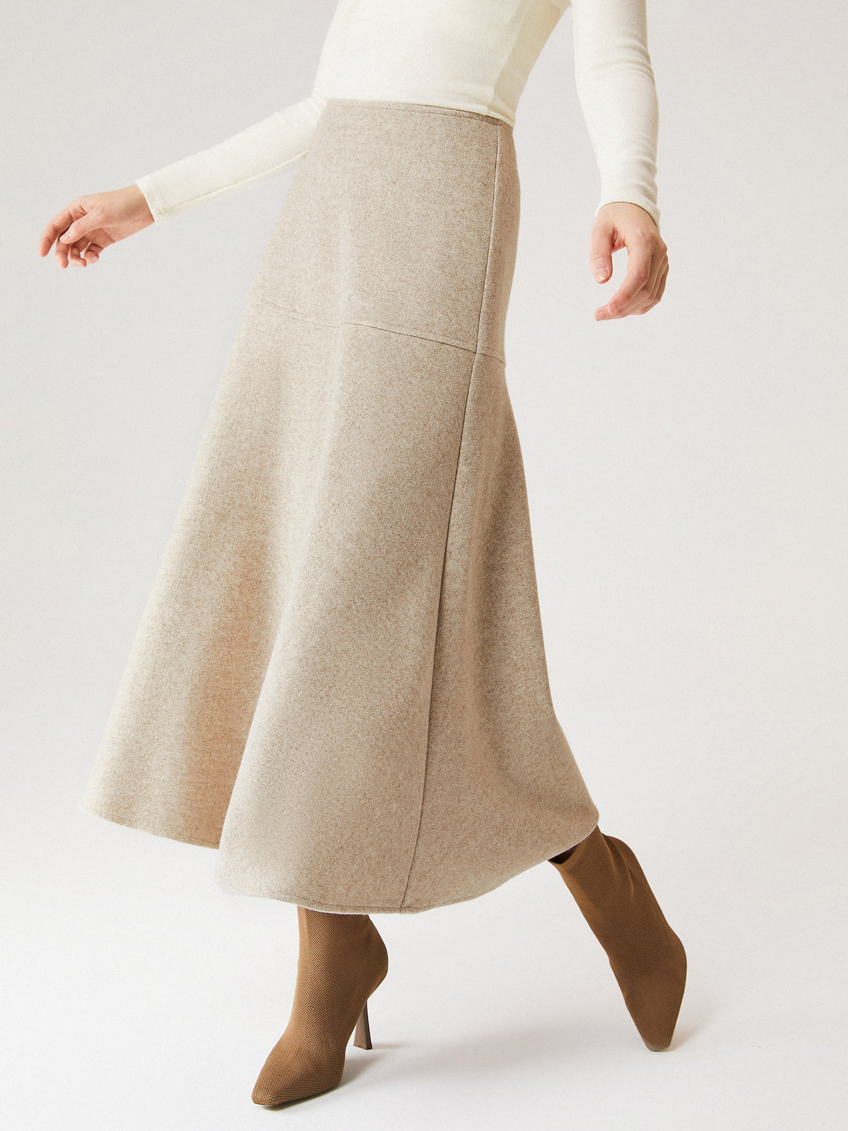 FuzzLuxe Mid-Rise Circle Midi Skirt