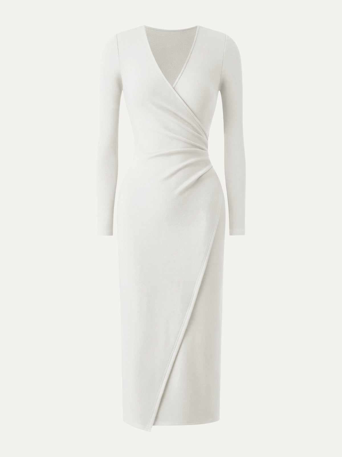 ProWarm Surplice Long Sleeve Tucked Dress