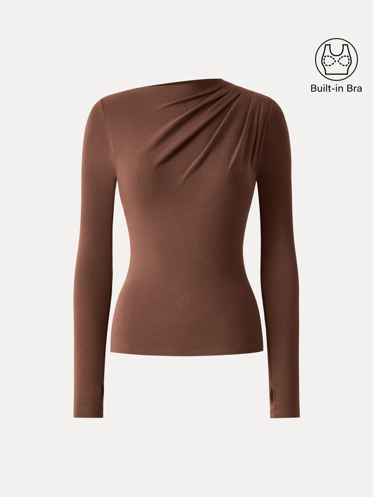ProWarm Boatneck Shoulder-Tuck Built-In Bra Top 2.0