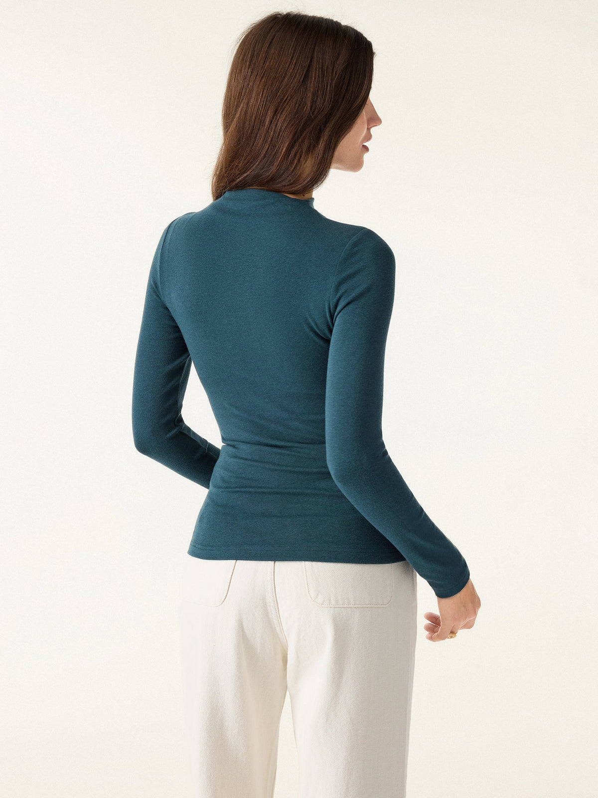 LiteWarm Mockneck Long Sleeve Built-In Bra Top 3.0