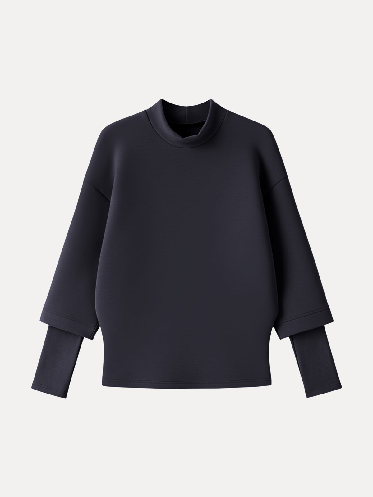 FuzzLuxe Mockneck Sleeve-Warmer Top