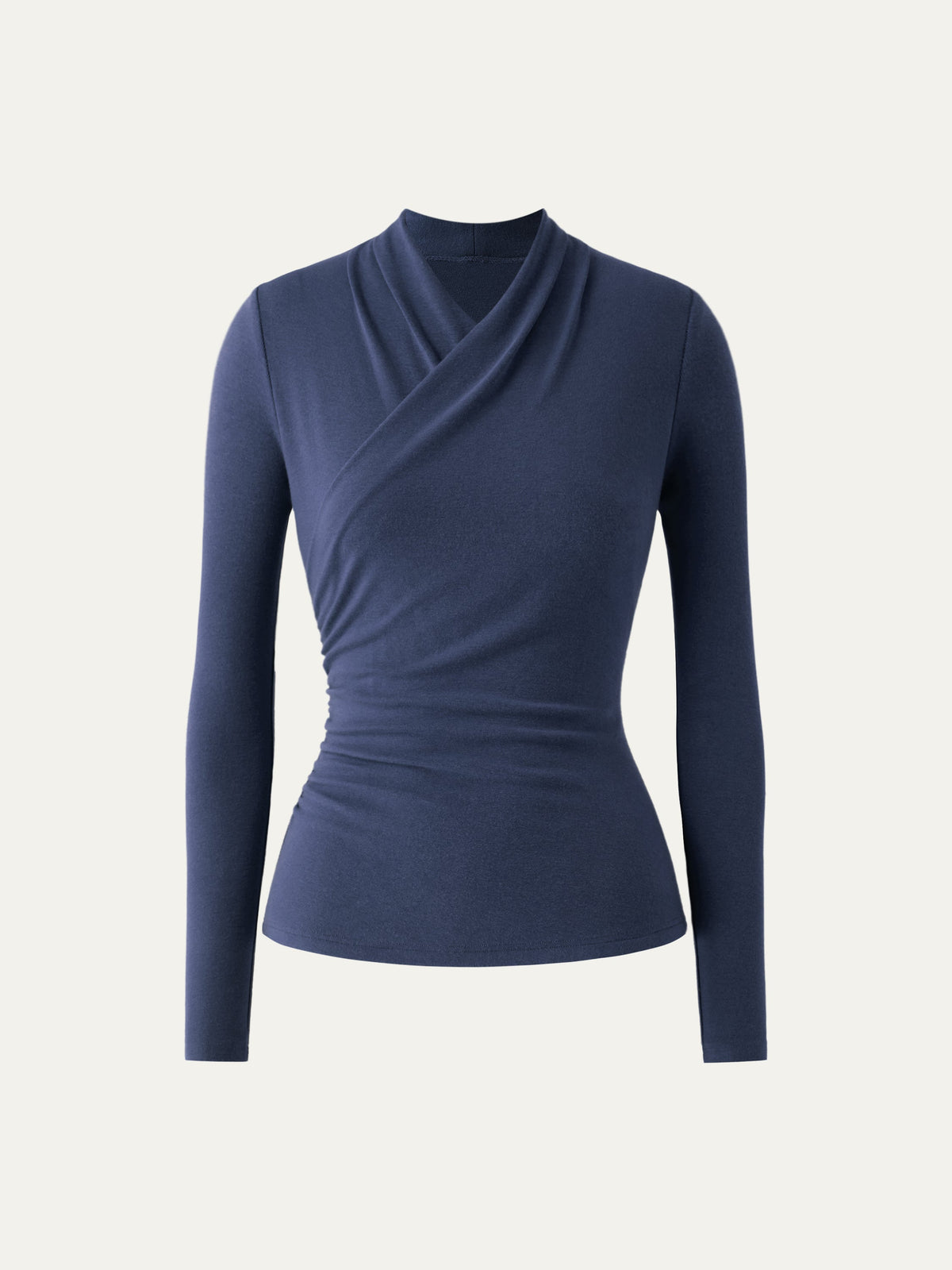 LiteWarm Surplice Long Sleeve Ruched Top
