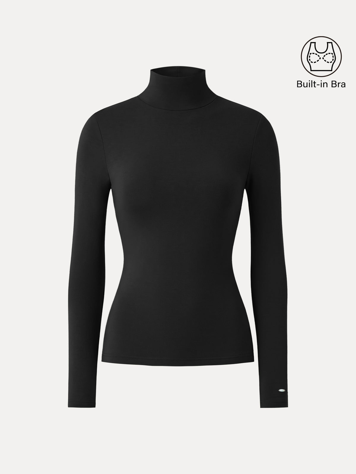 MaxWarm Turtleneck Long Sleeve Built-In Bra Top 3.0
