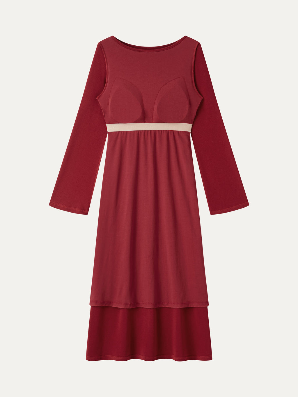 LiteWarm Boatneck Bell Sleeve Midi Built-In Bra Dress 2.0