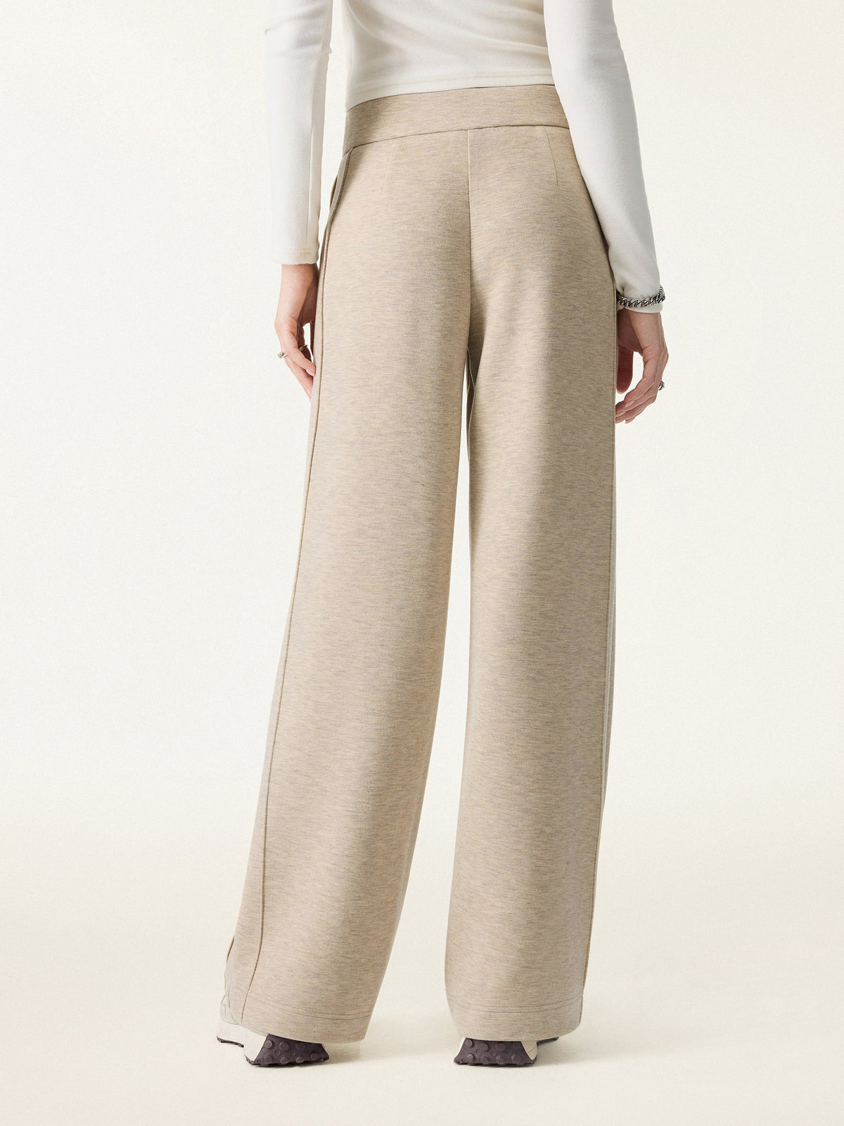 FuzzLuxe High-Rise Wide Leg Pintuck Pants with Pockets
