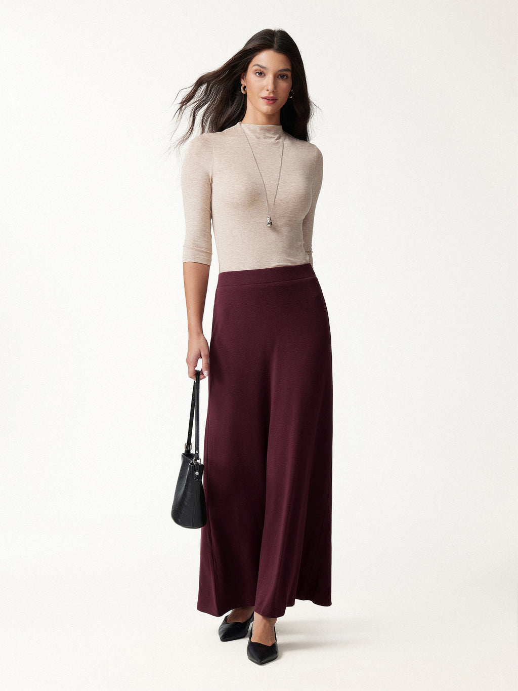 LiteWarm High-Rise A-Line Maxi Skirt