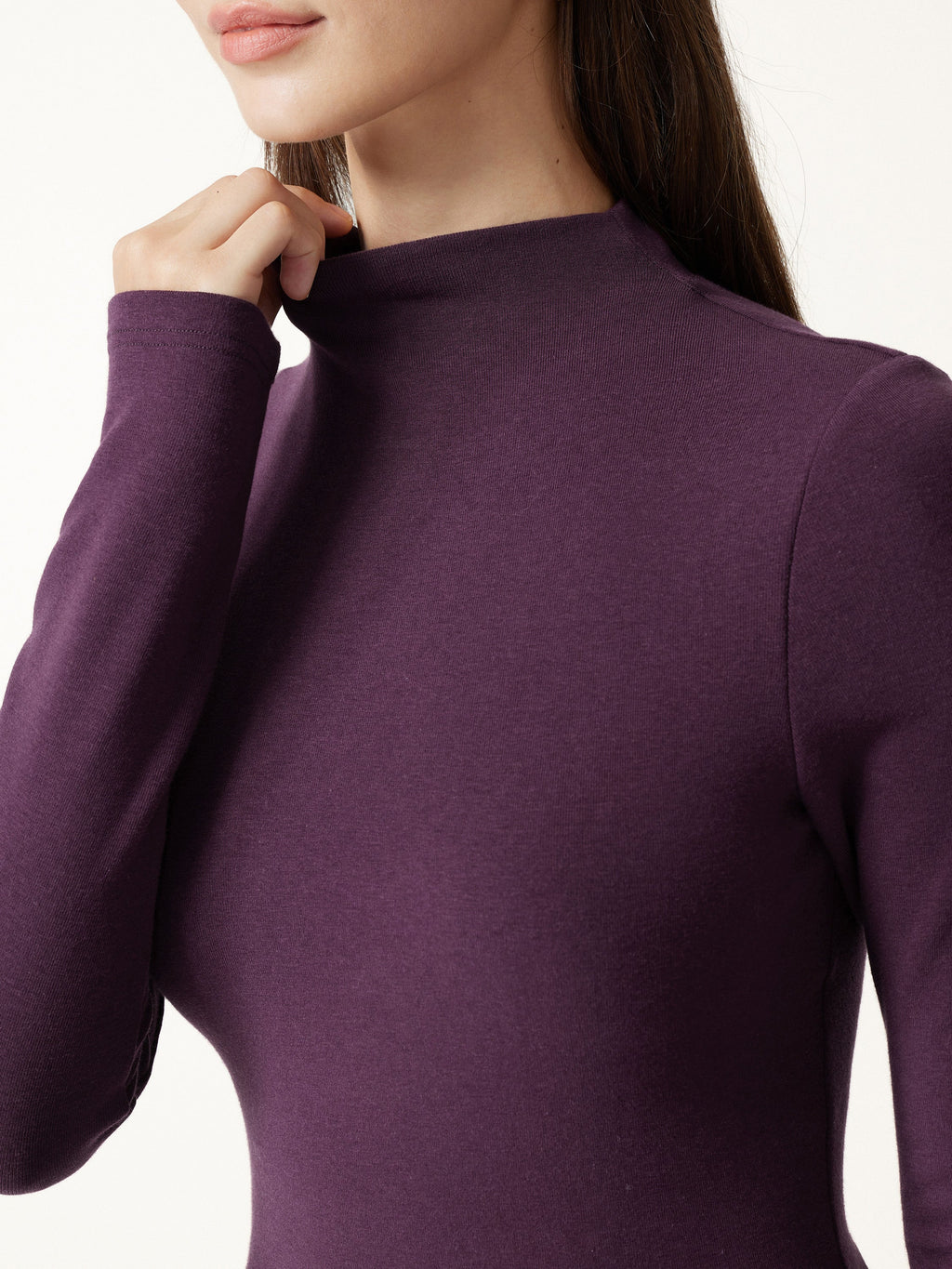 ProWarm Mock Neck Long Sleeve Built-In Bra Top 3.0