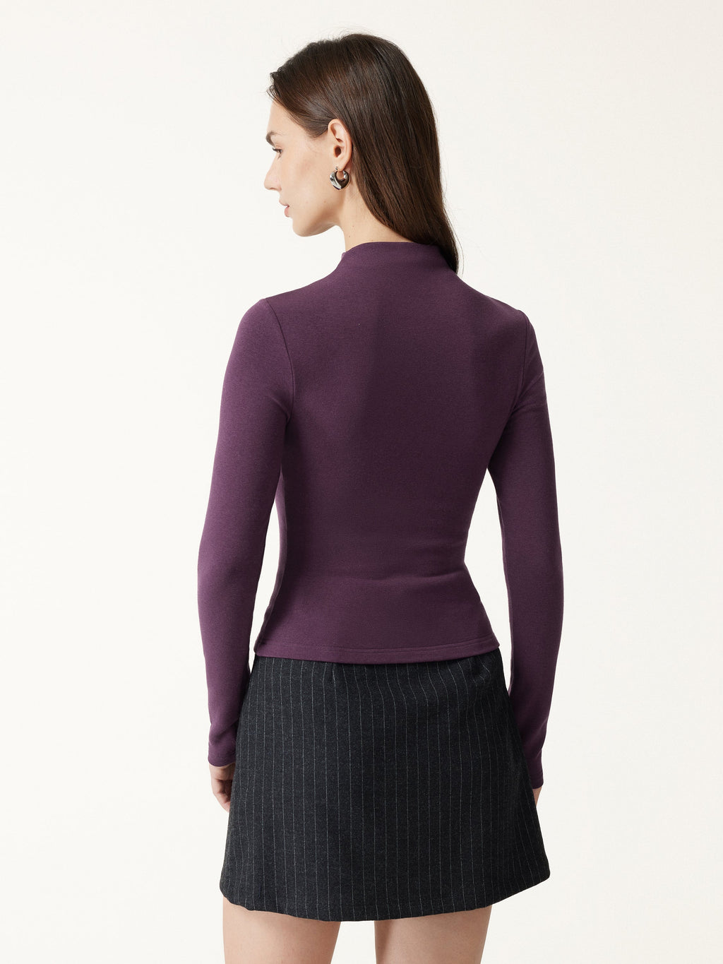 ProWarm Mock Neck Long Sleeve Built-In Bra Top 3.0