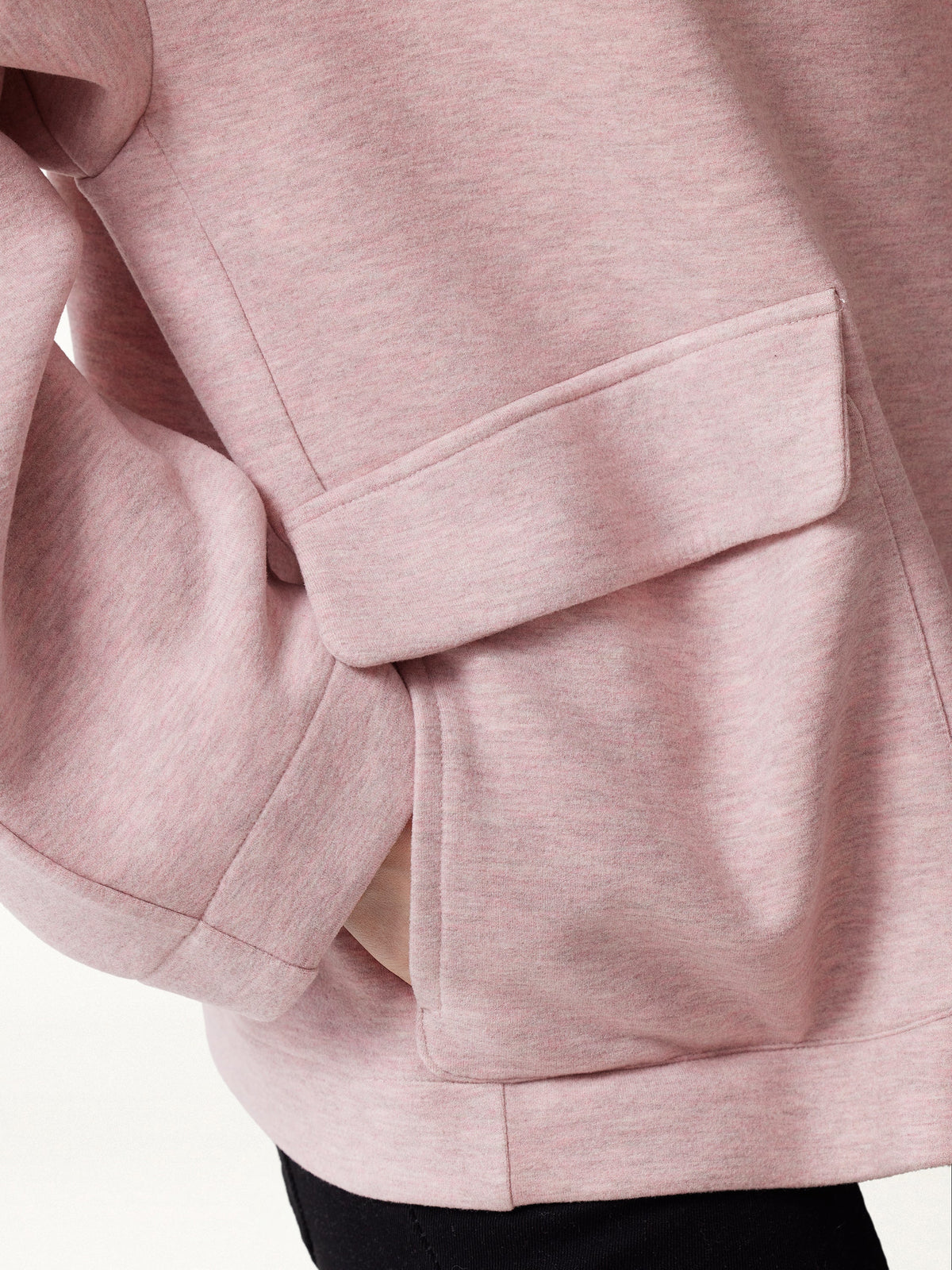 FuzzLuxe Mock Neck Long Sleeve Button-Down Jacket with Pockets