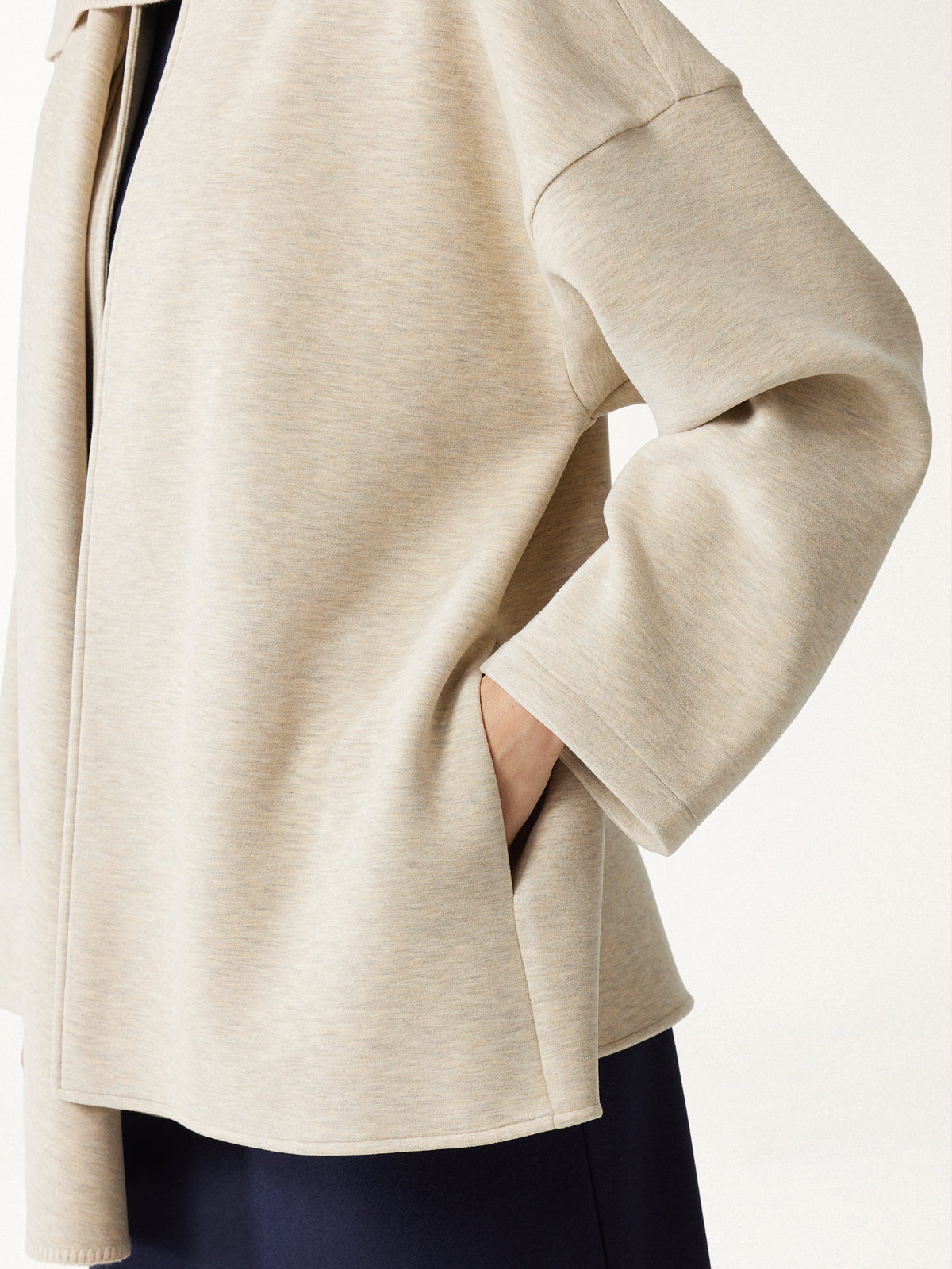 FuzzLuxe Scarf Collar Convertible Coat with Pockets