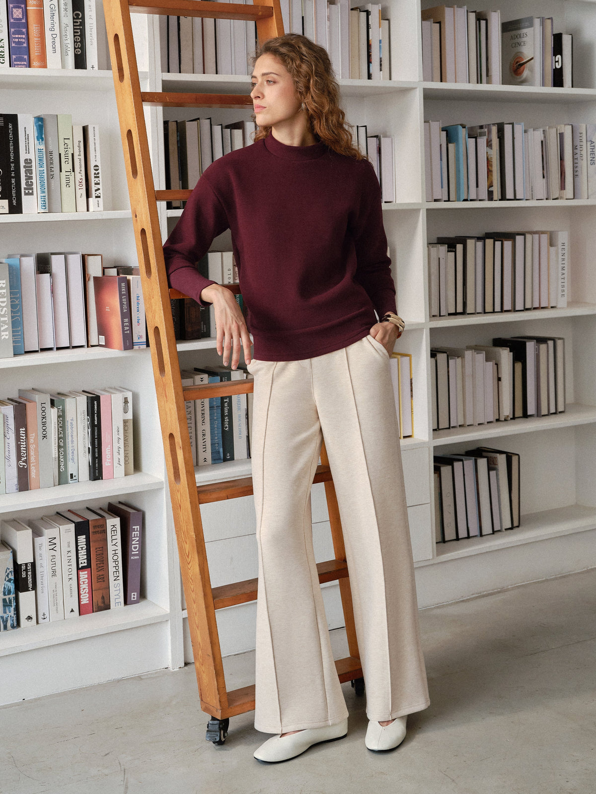 FuzzLuxe Mockneck Sleeve-Warmer Top