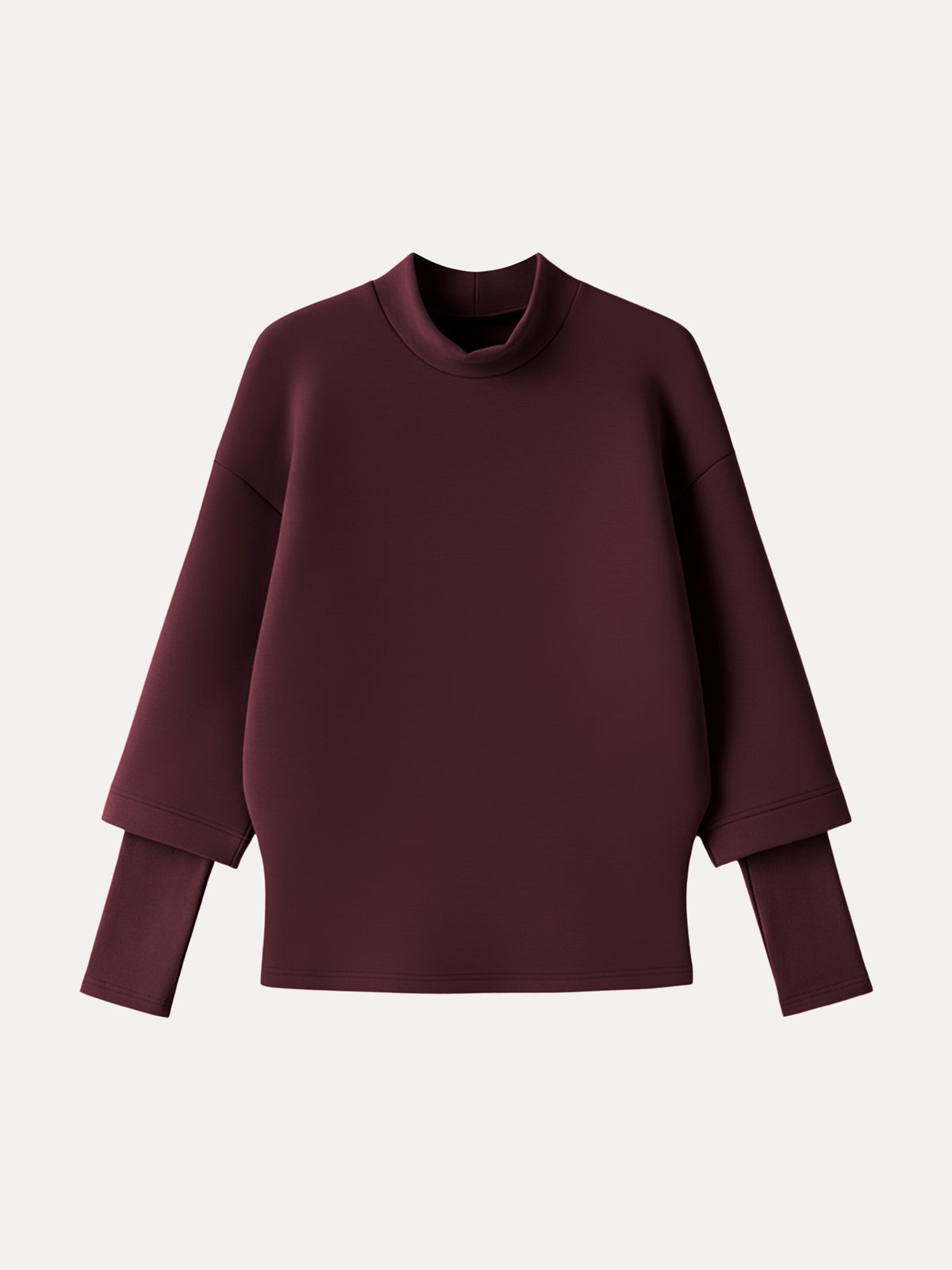 FuzzLuxe Mockneck Sleeve-Warmer Top