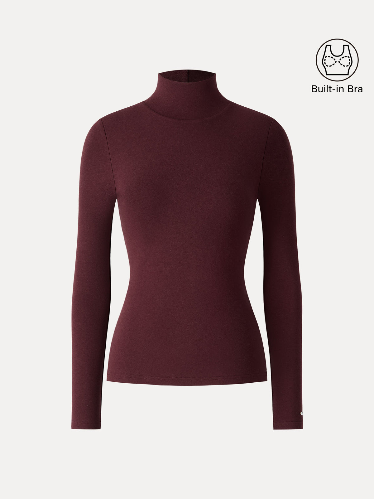 ProWarm Turtleneck Long Sleeve Built-In Bra Top 3.0