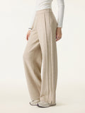 FuzzLuxe High-Rise Wide Leg Pintuck Pants with Pockets