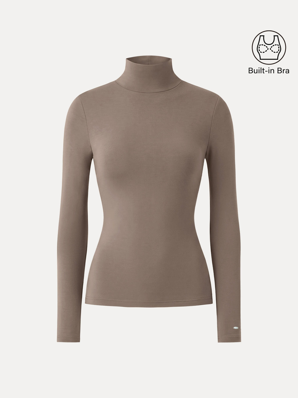MaxWarm Turtleneck Long Sleeve Built-In Bra Top 3.0