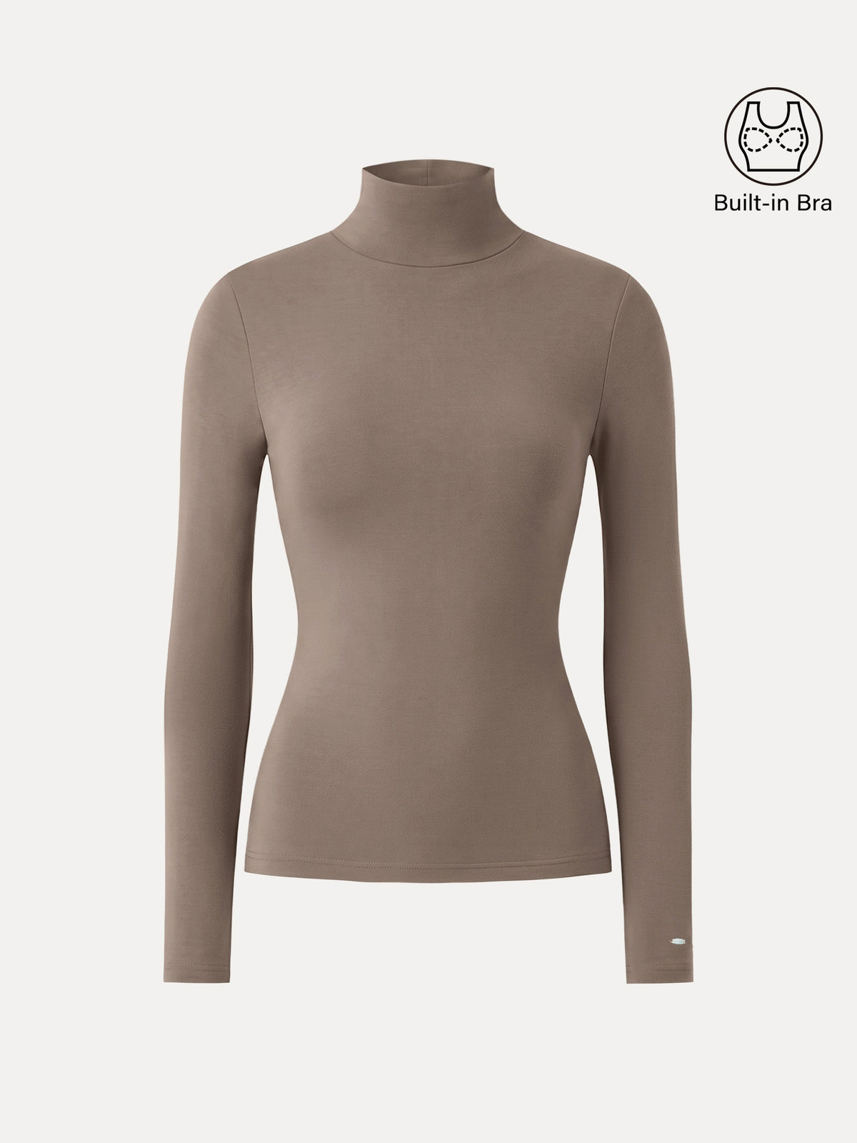 MaxWarm Turtleneck Long Sleeve Built-In Bra Top 3.0