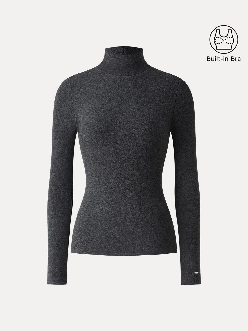 MaxWarm Turtleneck Long Sleeve Built-In Bra Top 3.0