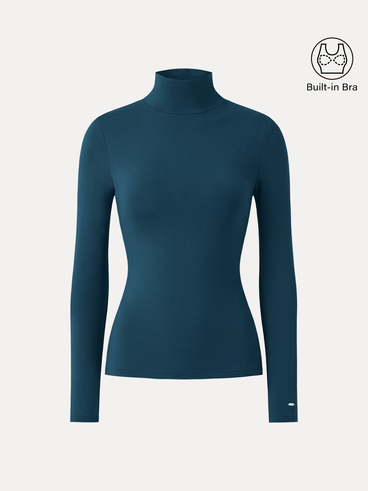 MaxWarm Turtleneck Long Sleeve Built-In Bra Top 3.0