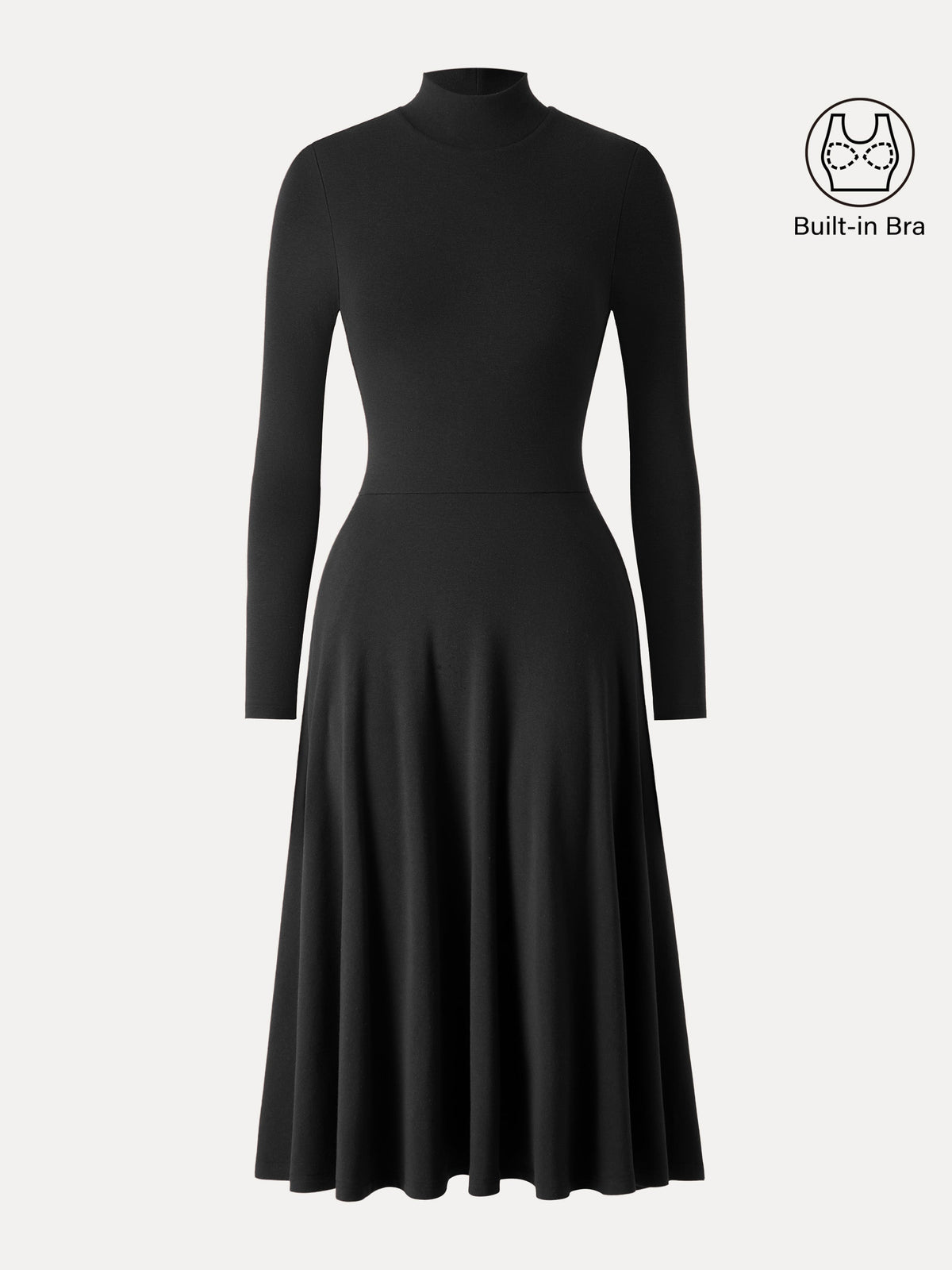 ProWarm Mockneck Midi Built-In Bra Dress 3.0 with Pockets