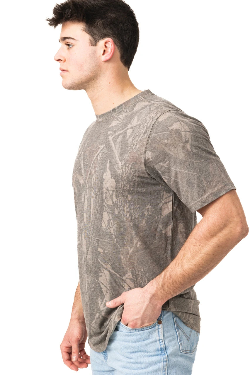 Men's Tri Blend Short Sleeve Faded Camo Shirt