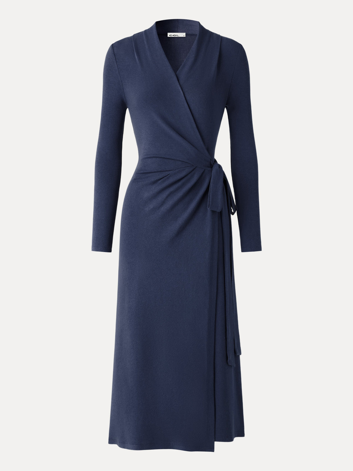 LiteWarm Classic Long Sleeve Midi Wrap Dress