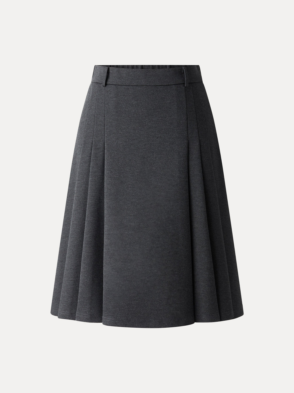 Ponte High-Rise Tucked Knee-Length Skirt