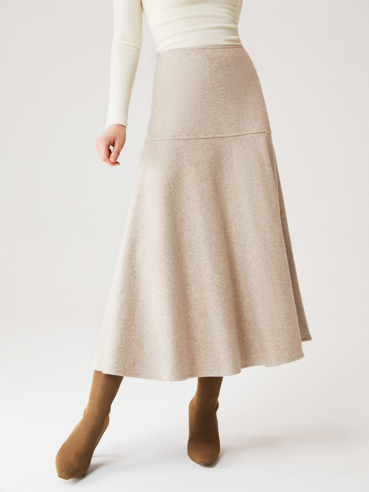FuzzLuxe Mid-Rise Circle Midi Skirt
