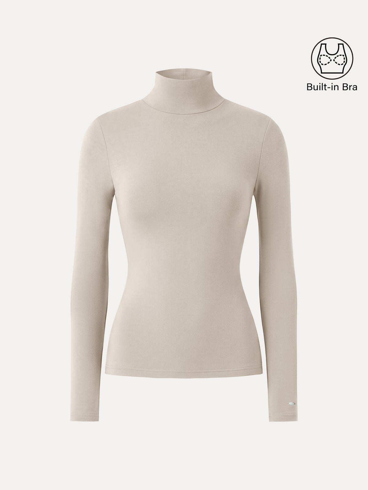 MaxWarm Turtleneck Long Sleeve Built-In Bra Top 3.0