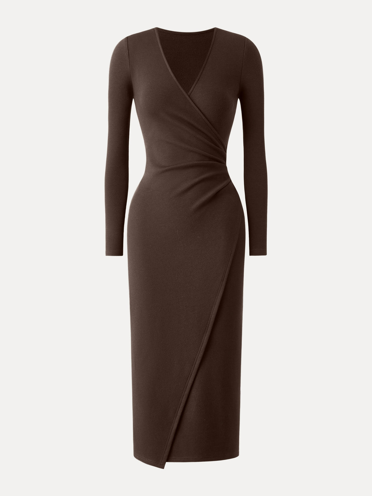 ProWarm Surplice Long Sleeve Tucked Dress