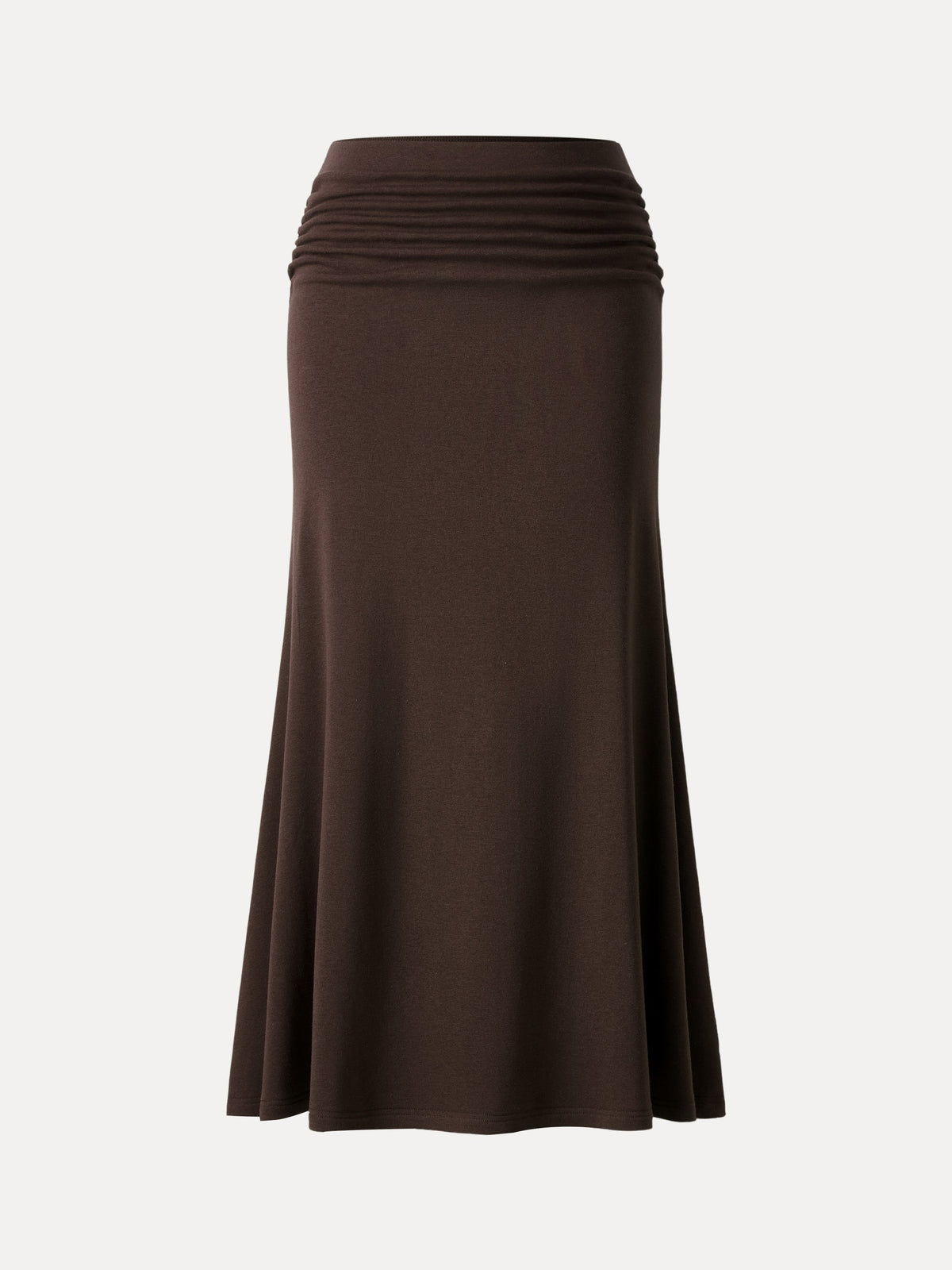 ProWarm Mid-Rise Ruched Flared Midi Skirt