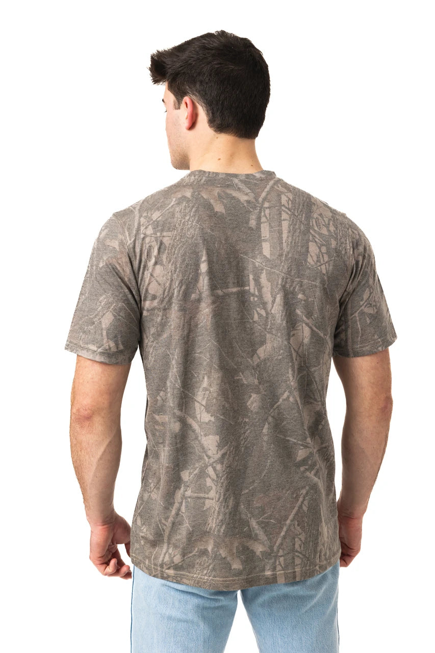 Men's Tri Blend Short Sleeve Faded Camo Shirt