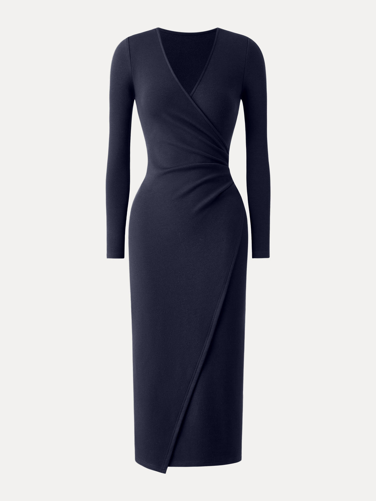 ProWarm Surplice Long Sleeve Tucked Dress