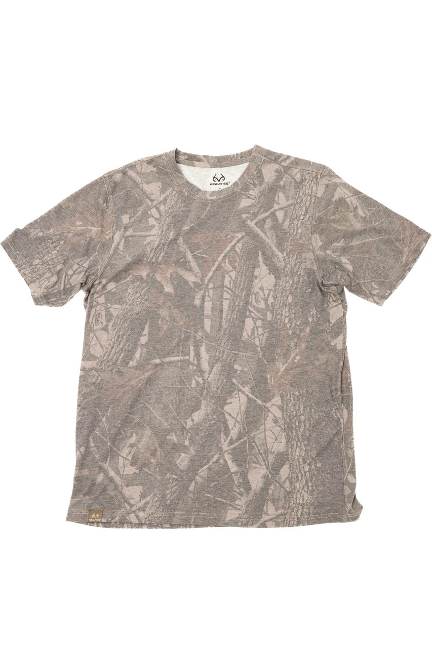 Men's Tri Blend Short Sleeve Faded Camo Shirt
