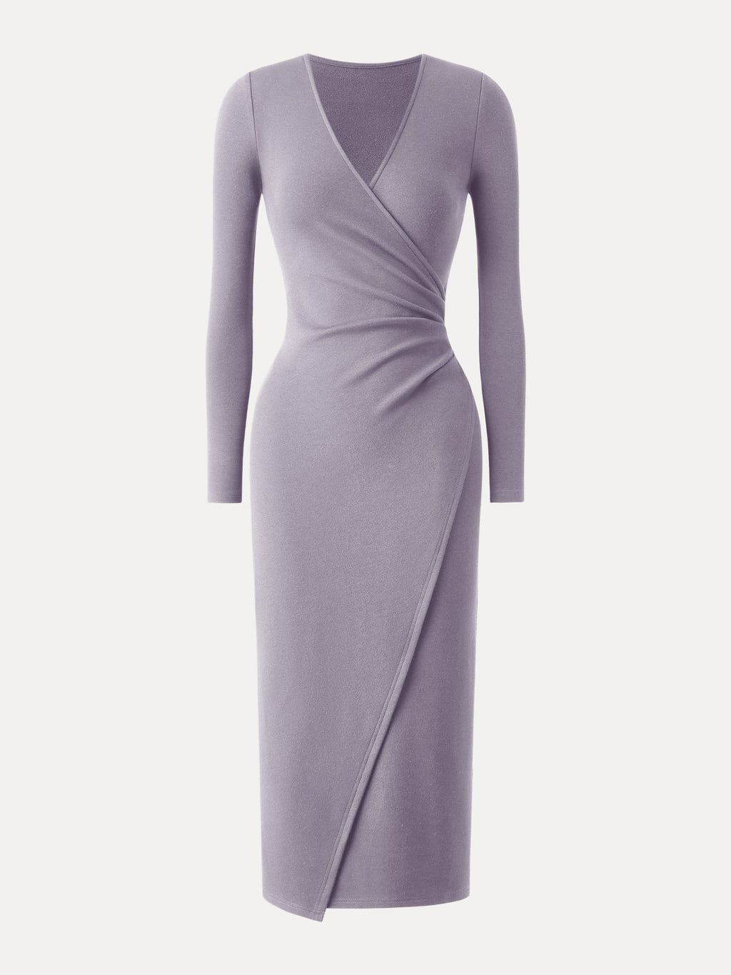 ProWarm Surplice Long Sleeve Tucked Dress