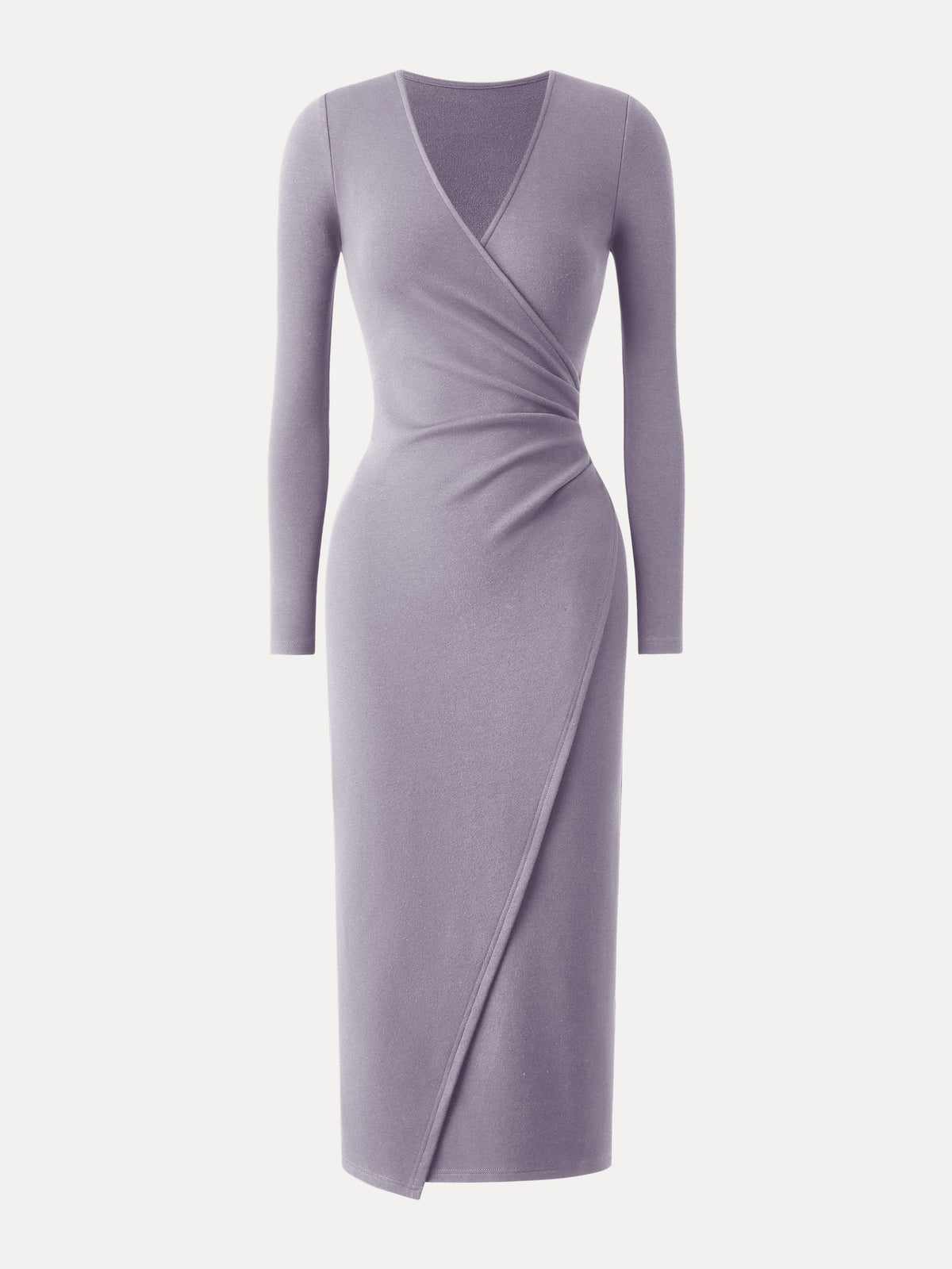 ProWarm Surplice Long Sleeve Tucked Dress