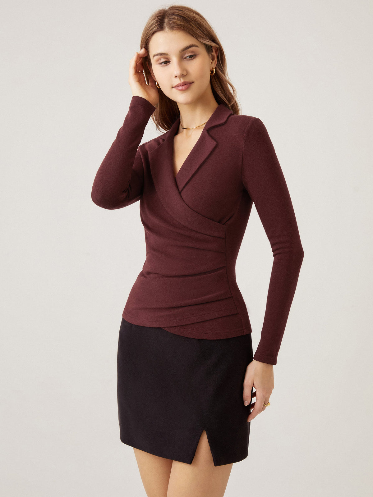 ProWarm Collared Surplice Top
