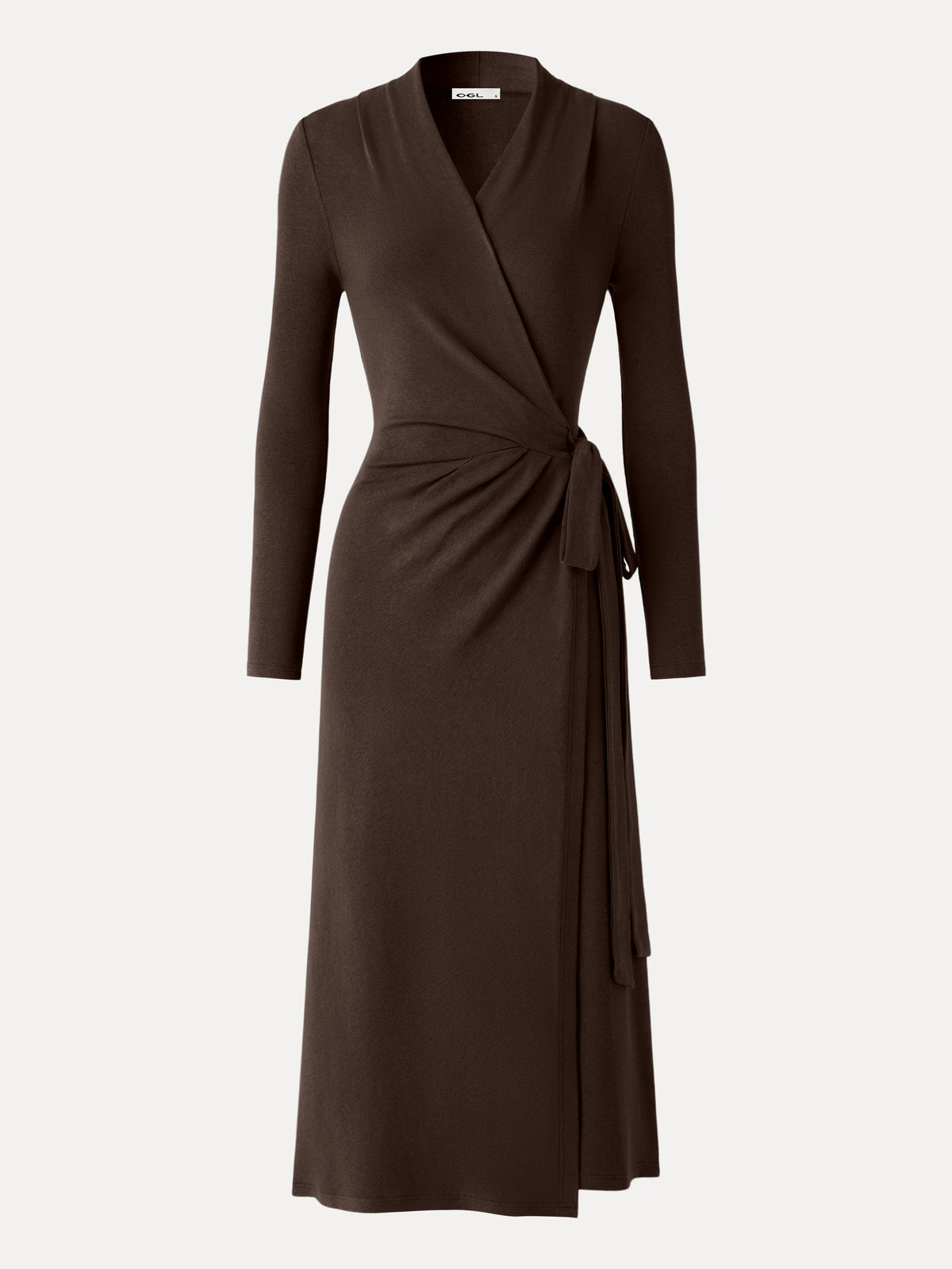 LiteWarm Classic Long Sleeve Midi Wrap Dress