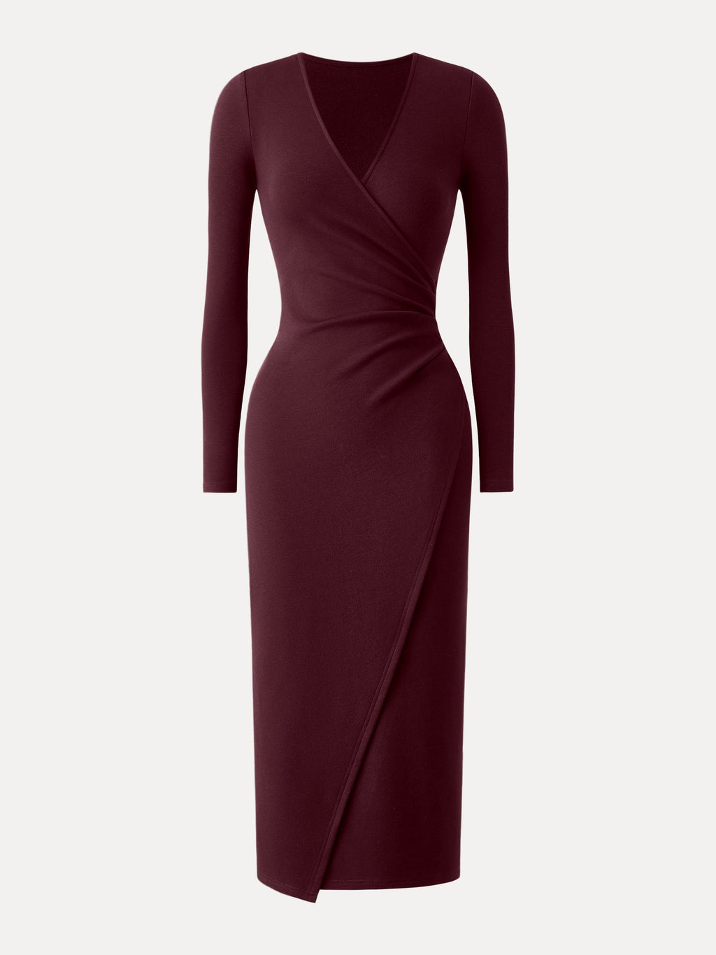 ProWarm Surplice Long Sleeve Tucked Dress