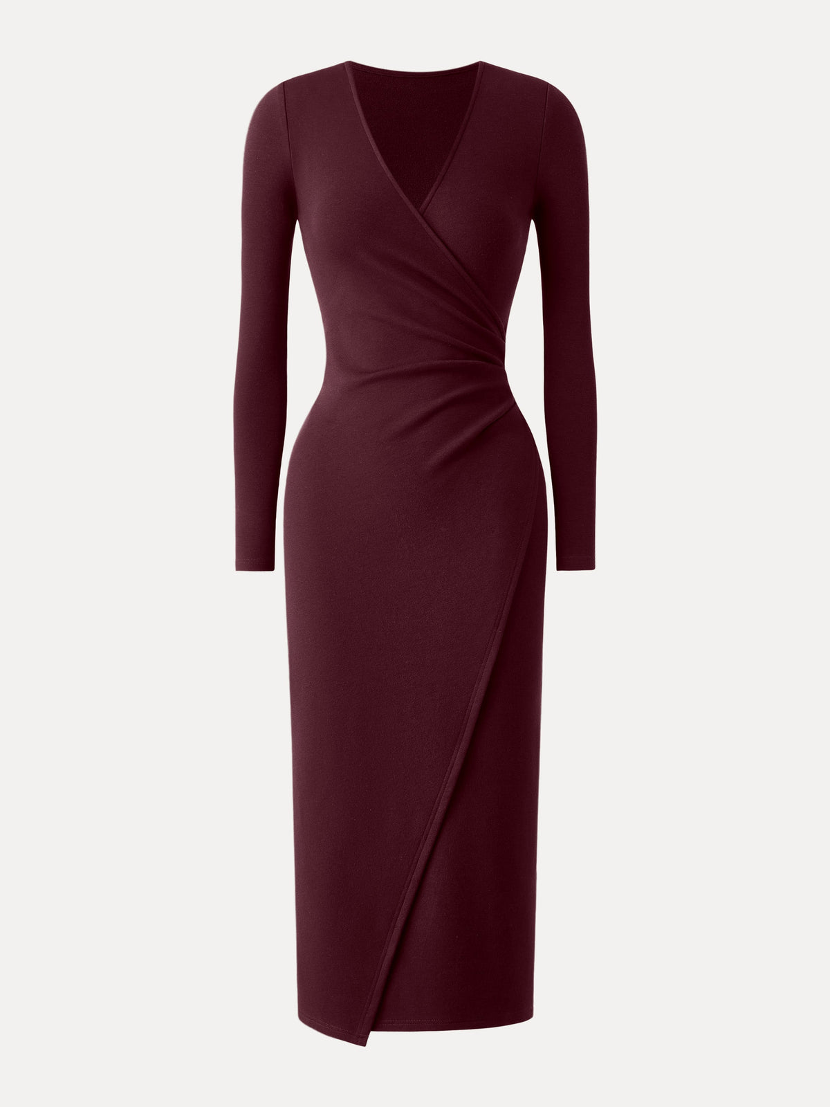 ProWarm Surplice Long Sleeve Tucked Dress
