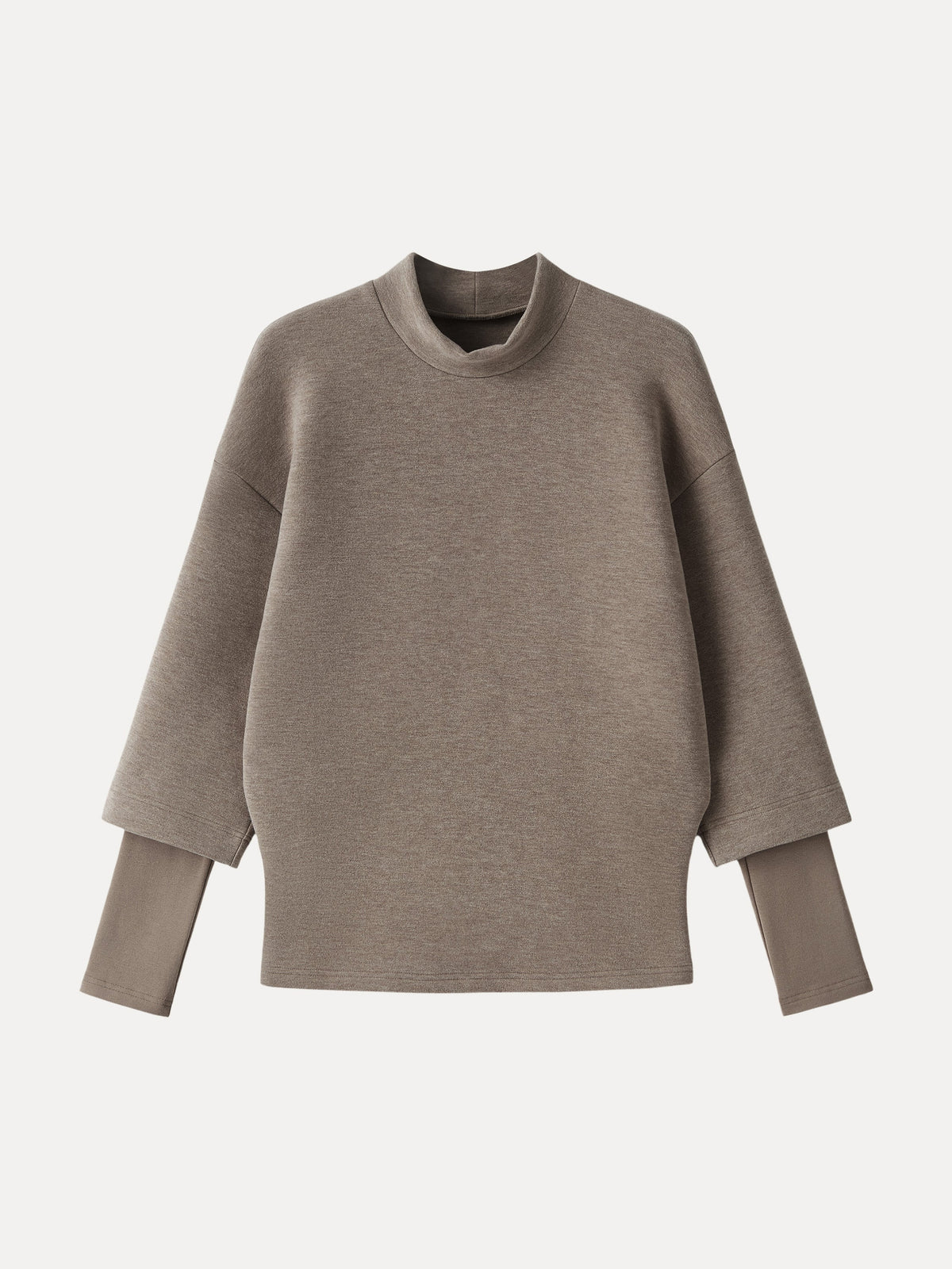 FuzzLuxe Mockneck Sleeve-Warmer Top