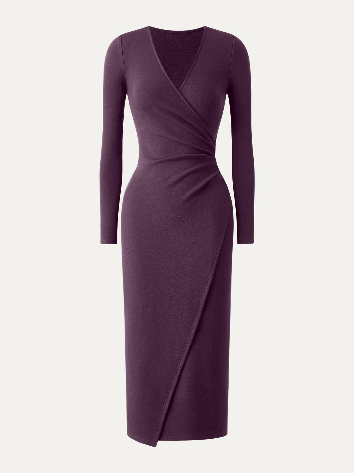 ProWarm Surplice Long Sleeve Tucked Dress