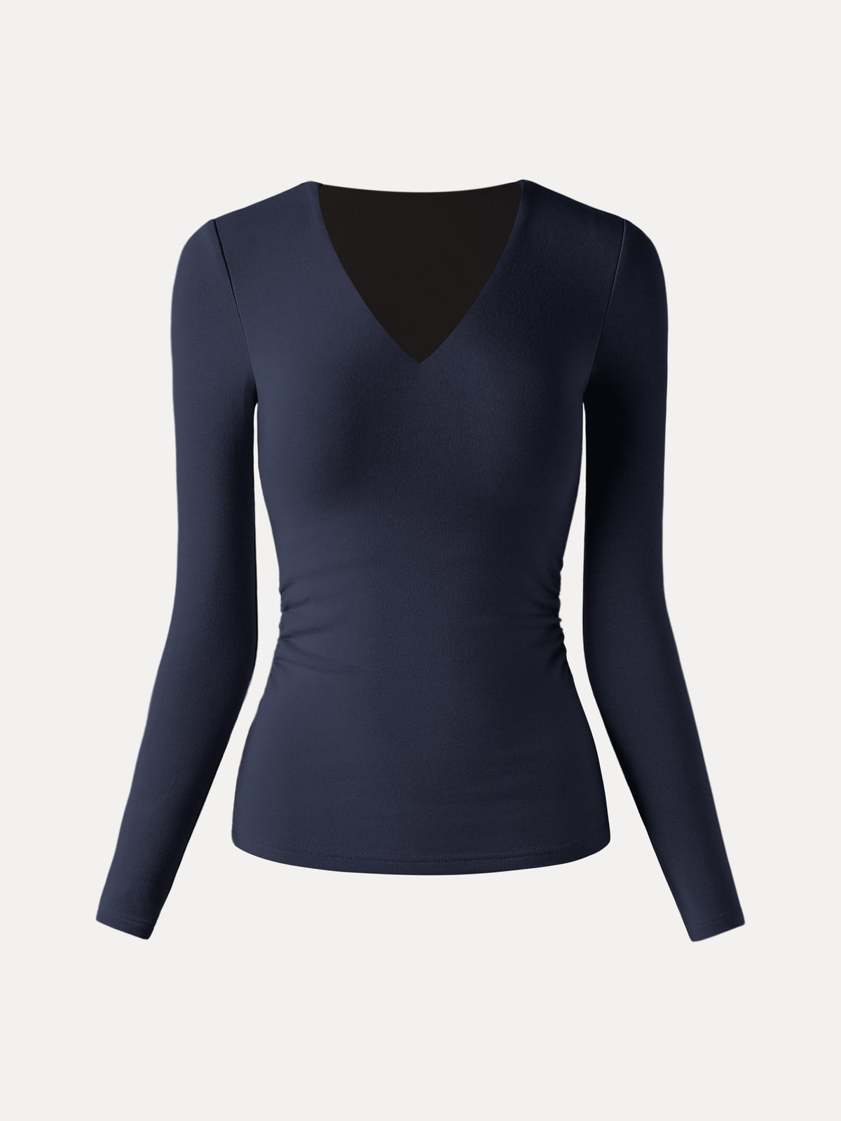 ProWarm V-Neck Long Sleeve Side-Tuck Built-In Bra Top 2.0