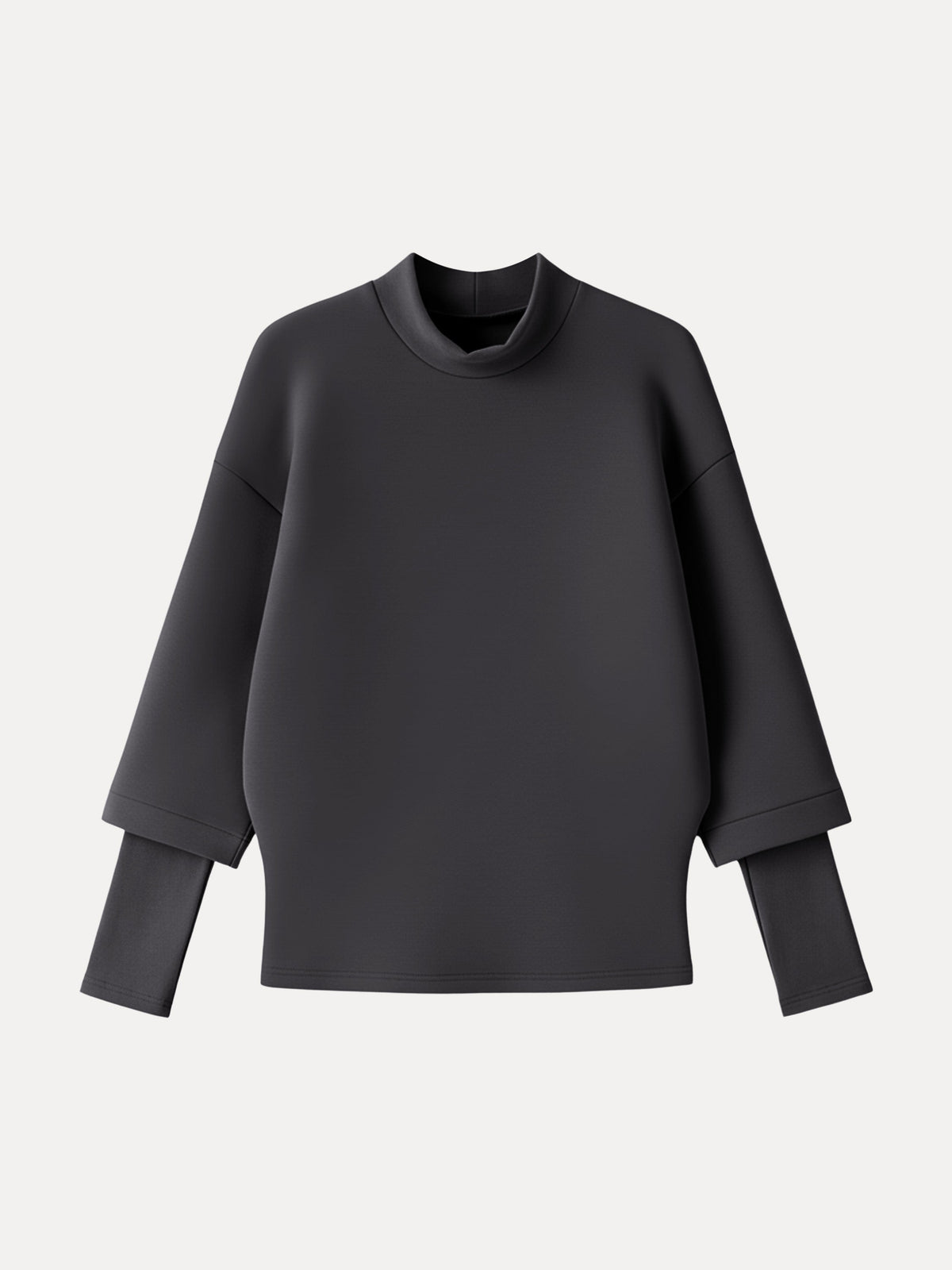 FuzzLuxe Mockneck Sleeve-Warmer Top