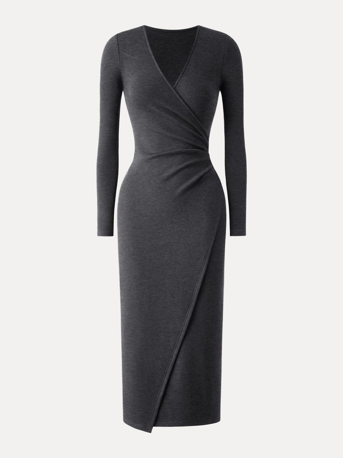 ProWarm Surplice Long Sleeve Tucked Dress