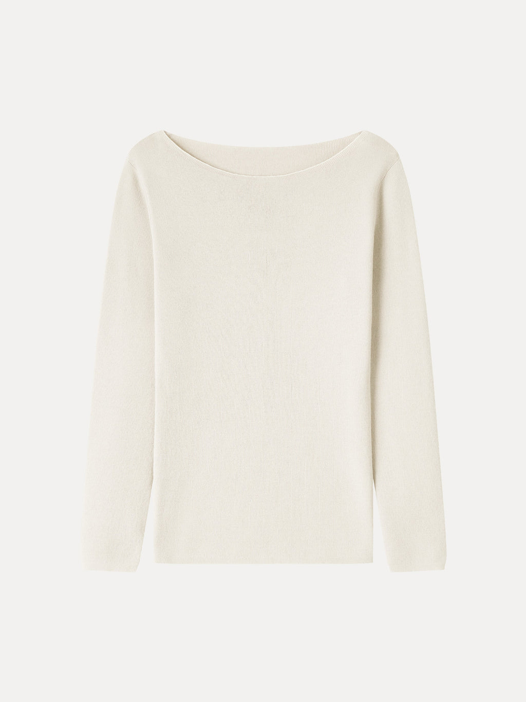 100% Merino Wool Semi-Sheer Boat Neck Sweater