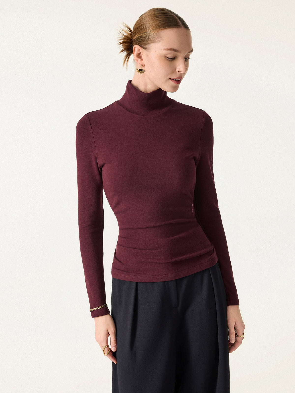 ProWarm Turtleneck Long Sleeve Built-In Bra Top 3.0